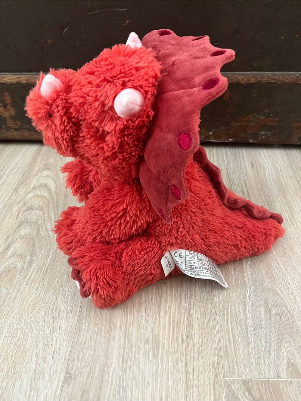 Red Triceratops Warmies Kid’s Stiffed Animal - Picture 3 of 9